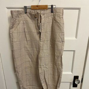 ** NWT ** Madewell Paper Bag Pants with Geometric Design